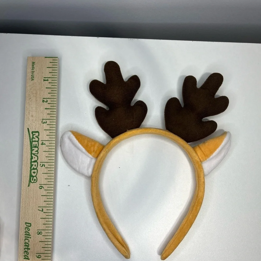 NEW Brown and White Reindeer Antlers Headband